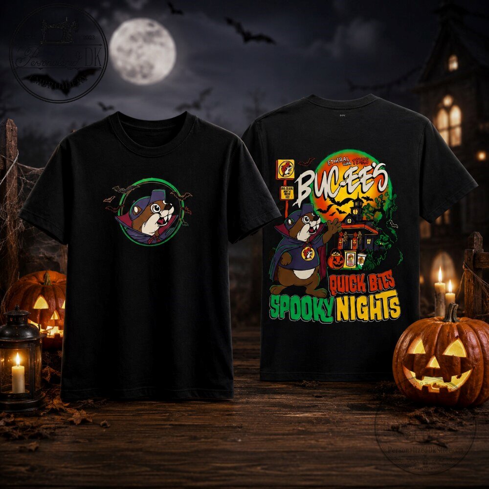 Bucees Halloween Quick Bites Spooky Nights Dark Vampire TShirt 2026