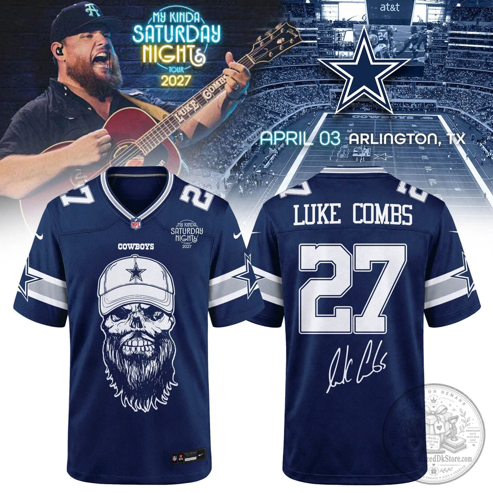 Luke Combs x DAL 2027 My Kinda Saturday Night Tour Jersey