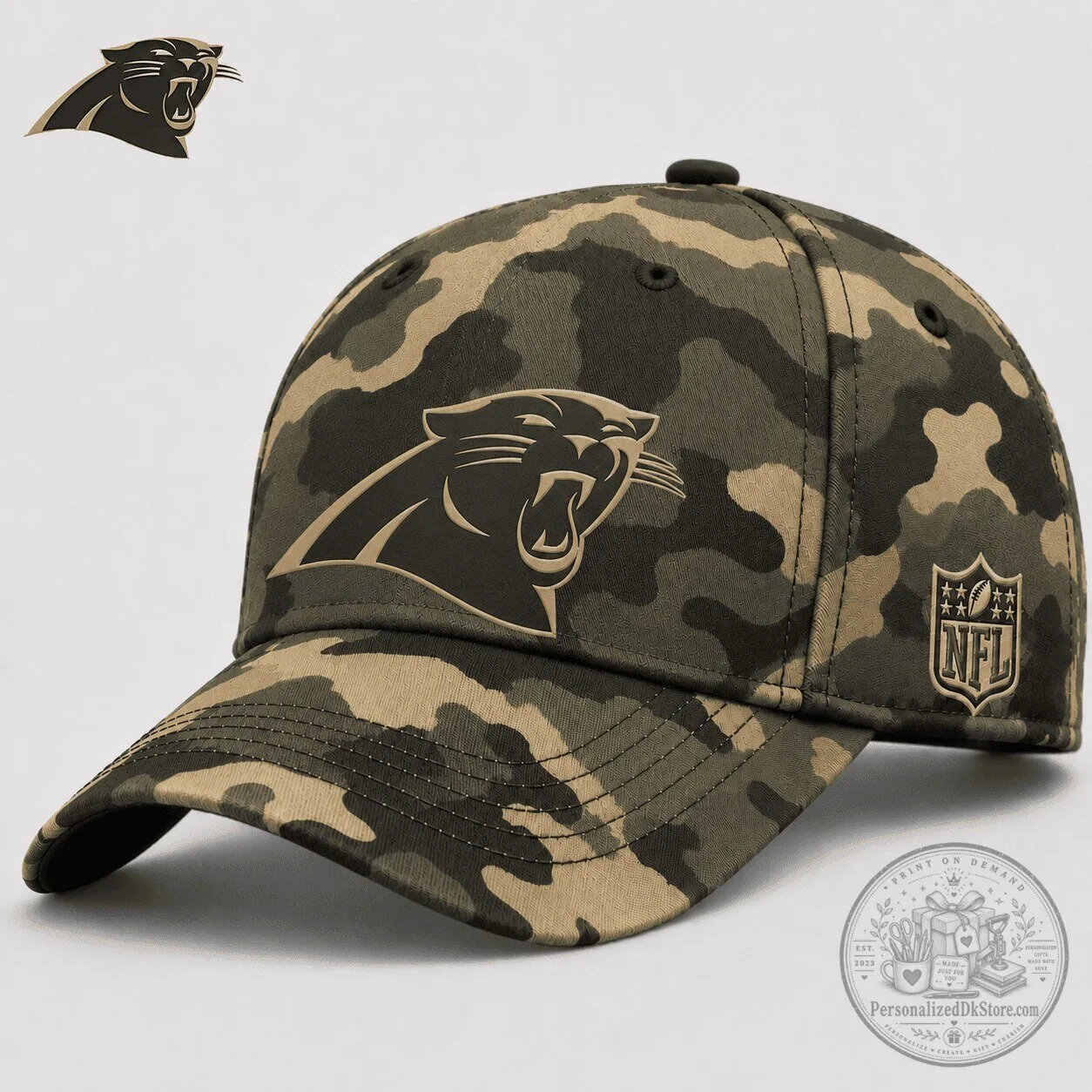 Carolina Panthers National Football League Camouflage Game Day Cap Hat