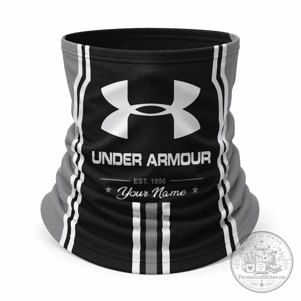 Under Armour Custom Name Orange and Black Trucker Cap and Neck Gaiter Set 24 Under Armour Custom Name Orange and Black Trucker Cap and Neck Gaiter Set