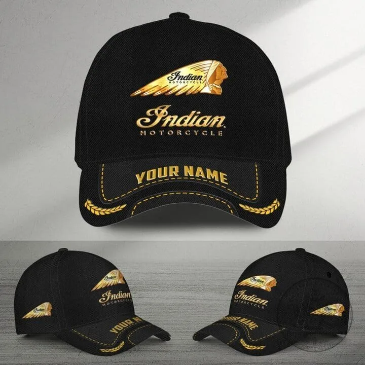 Indian Motorcycle Personalized Name Black Baseball Cap Hat 10 Indian Motorcycle Personalized Name Black Baseball Cap Hat