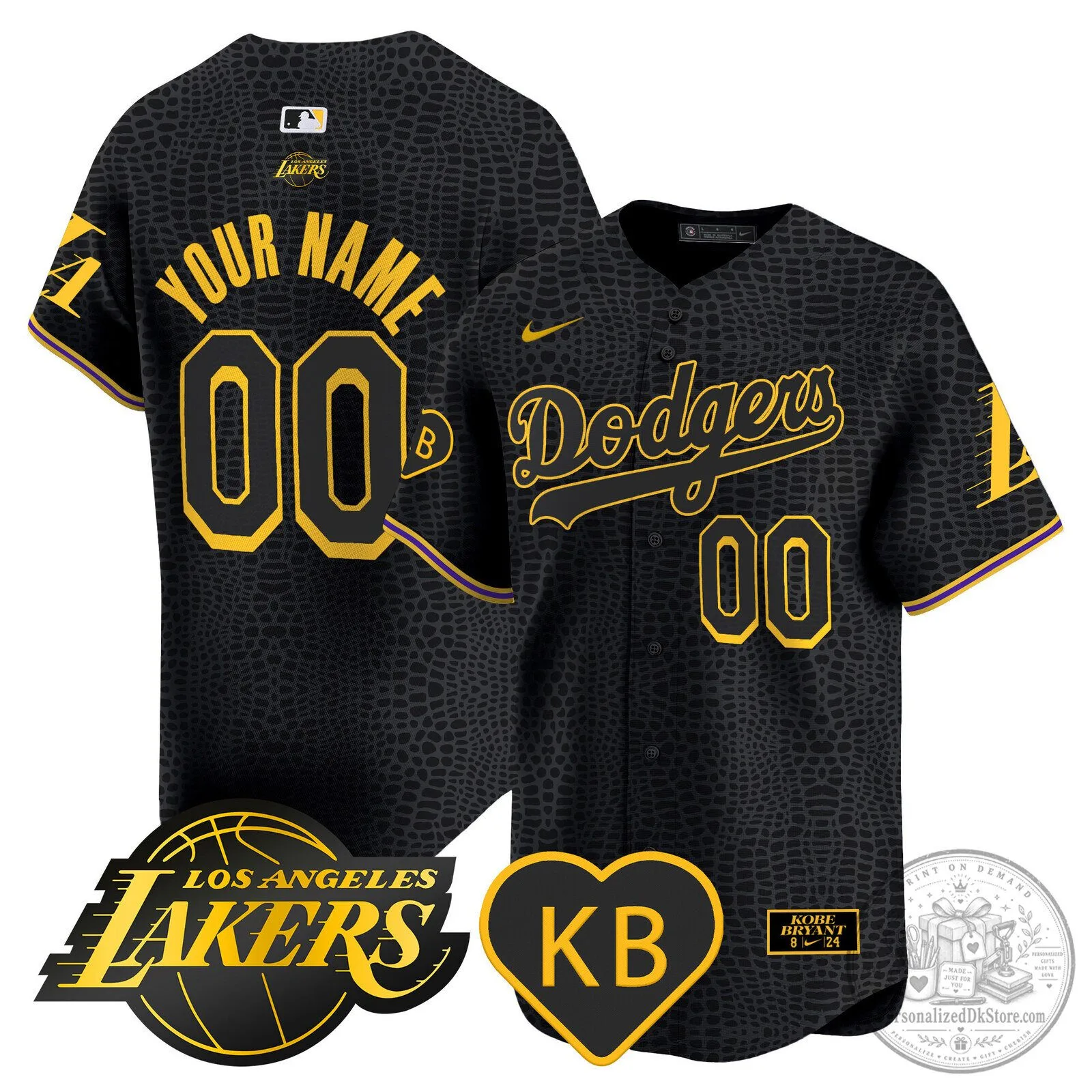 Los Angeles Dodgers Kobe Bryant Mamba Vapor Premier Limited Baseball Jersey