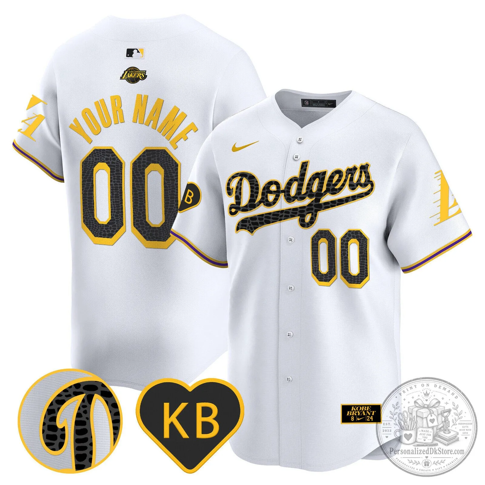 Los Angeles Dodgers Kobe Bryant Mamba Vapor Premier Limited Baseball Jersey 7 Los Angeles Dodgers Kobe Bryant Mamba Vapor Premier Limited Baseball Jersey