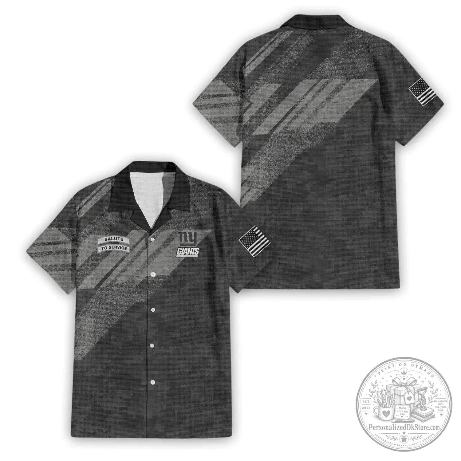 Hawaiian Shirt Featuring Salute to Service for New York Giants Fans