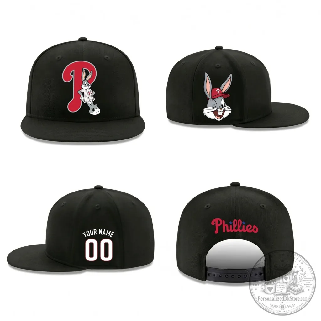 Philadelphia Phillies Bugs Bunny Personalized Snapback Cap Hat Philadelphia Phillies Bugs Bunny Personalized Snapback Cap Hat