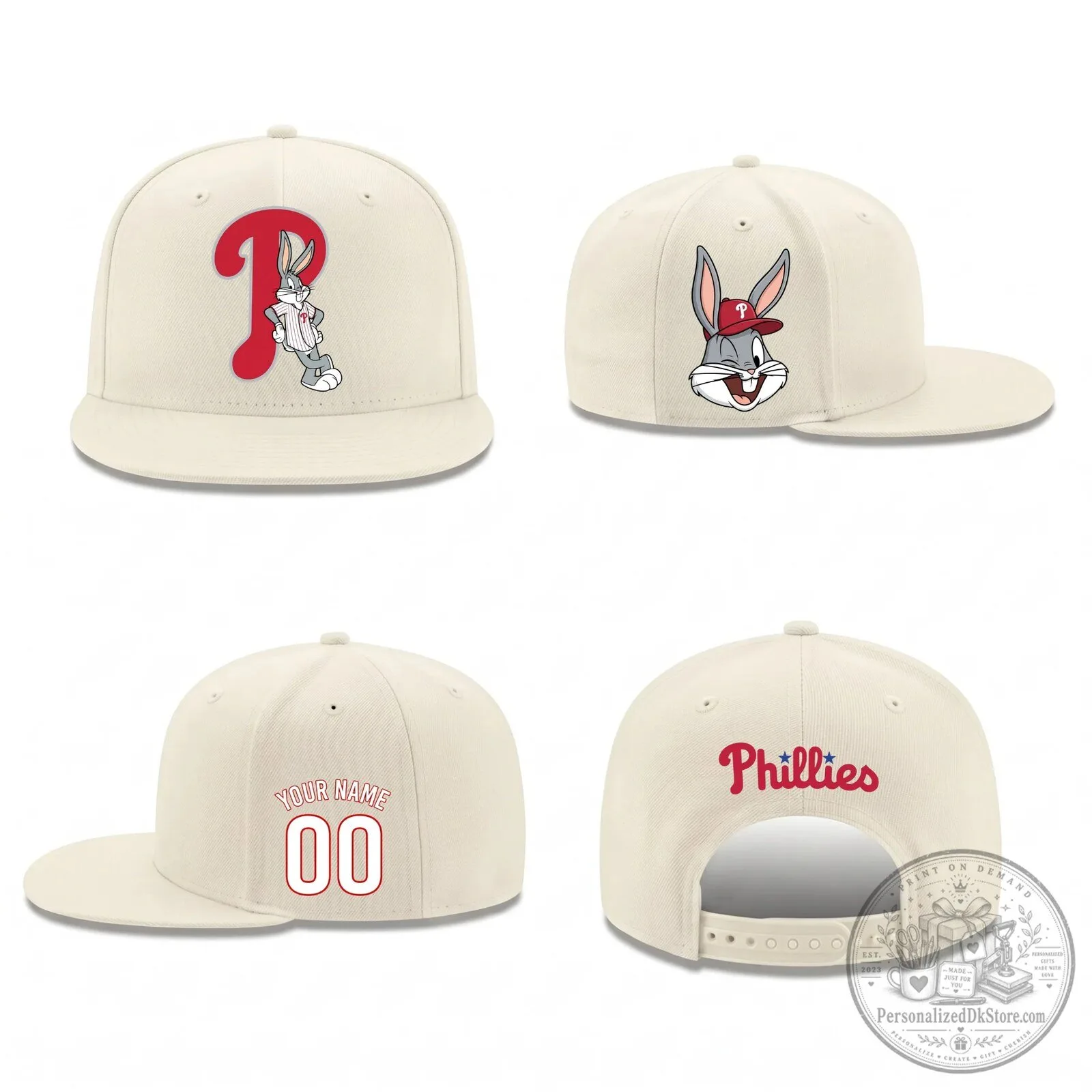 Philadelphia Phillies Bugs Bunny Personalized Snapback Cap Hat 10 Philadelphia Phillies Bugs Bunny Personalized Snapback Cap Hat