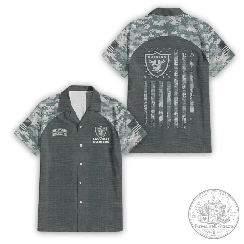 Premium Hawaiian Shirt for Las Vegas Raiders Salute To Service Premium Hawaiian Shirt for Las Vegas Raiders Salute To Service