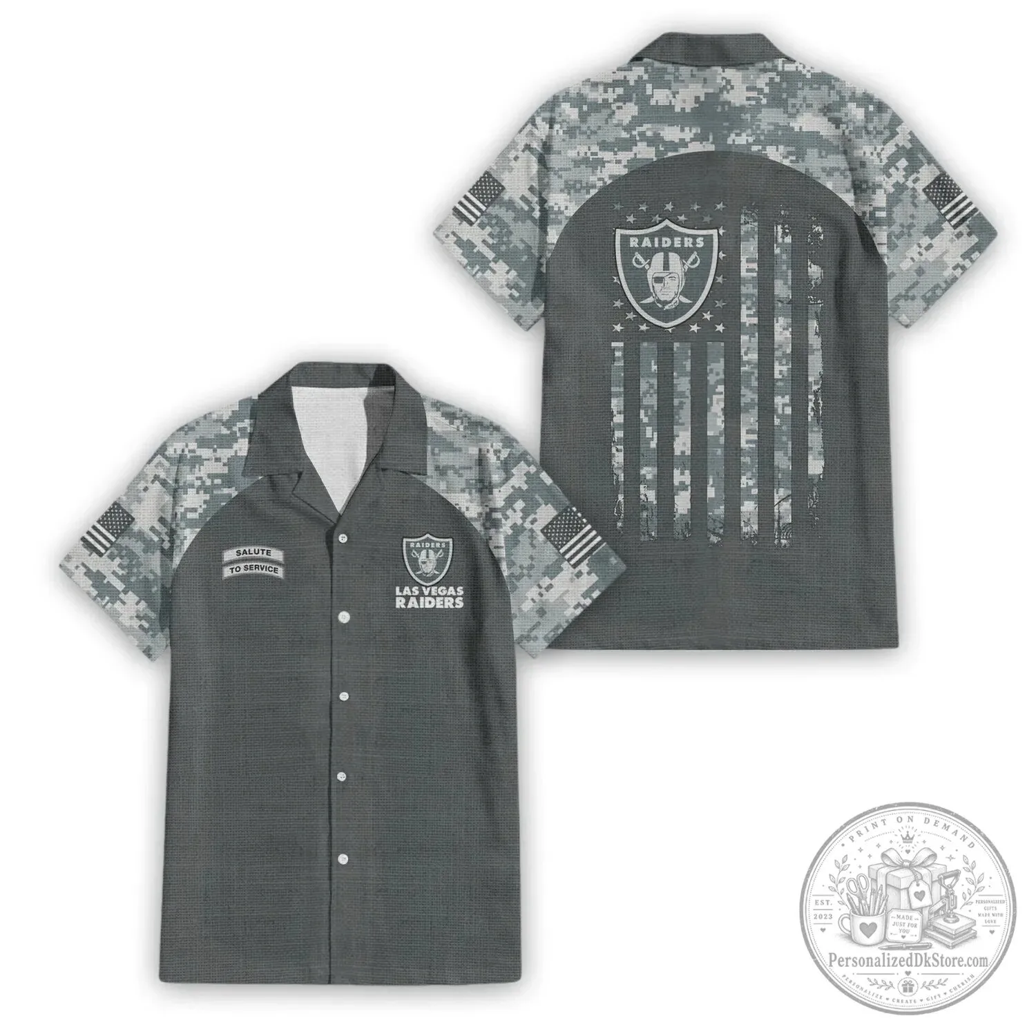 Premium Hawaiian Shirt for Las Vegas Raiders Salute To Service