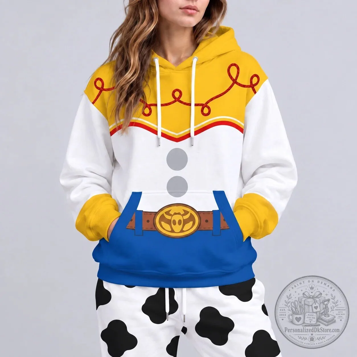 Jessie Cowgirl Costume Hoodie for Women - Toy Story Inspired Halloween Apparel