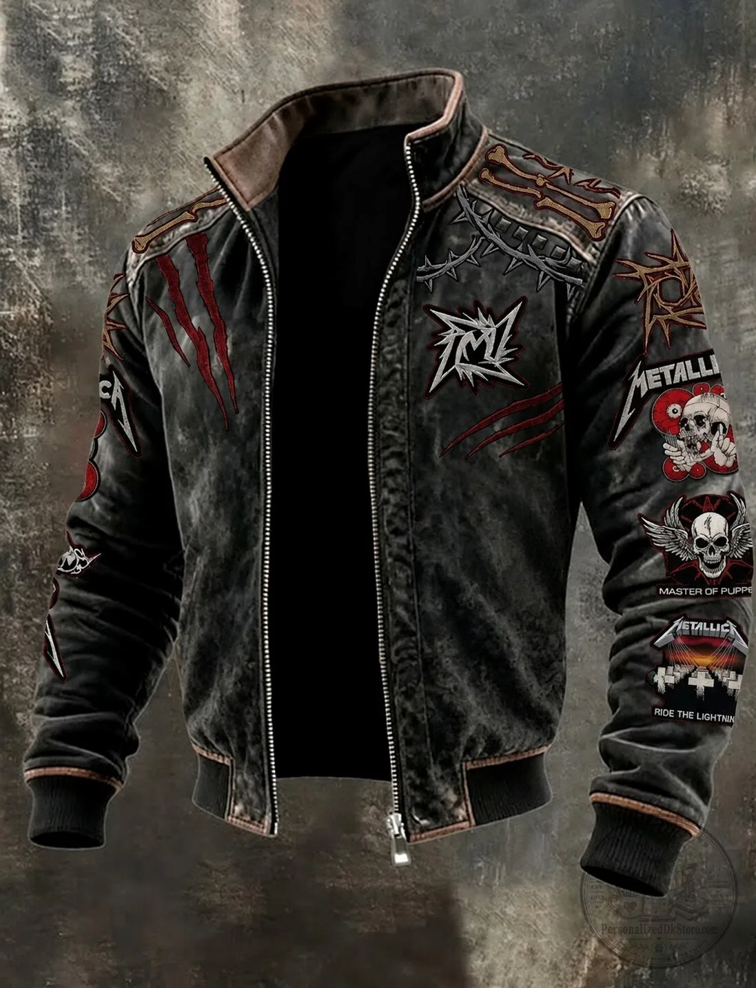 Metallica Master of Puppets Ride the Lightning Heavy Metal Rock Band Jacket