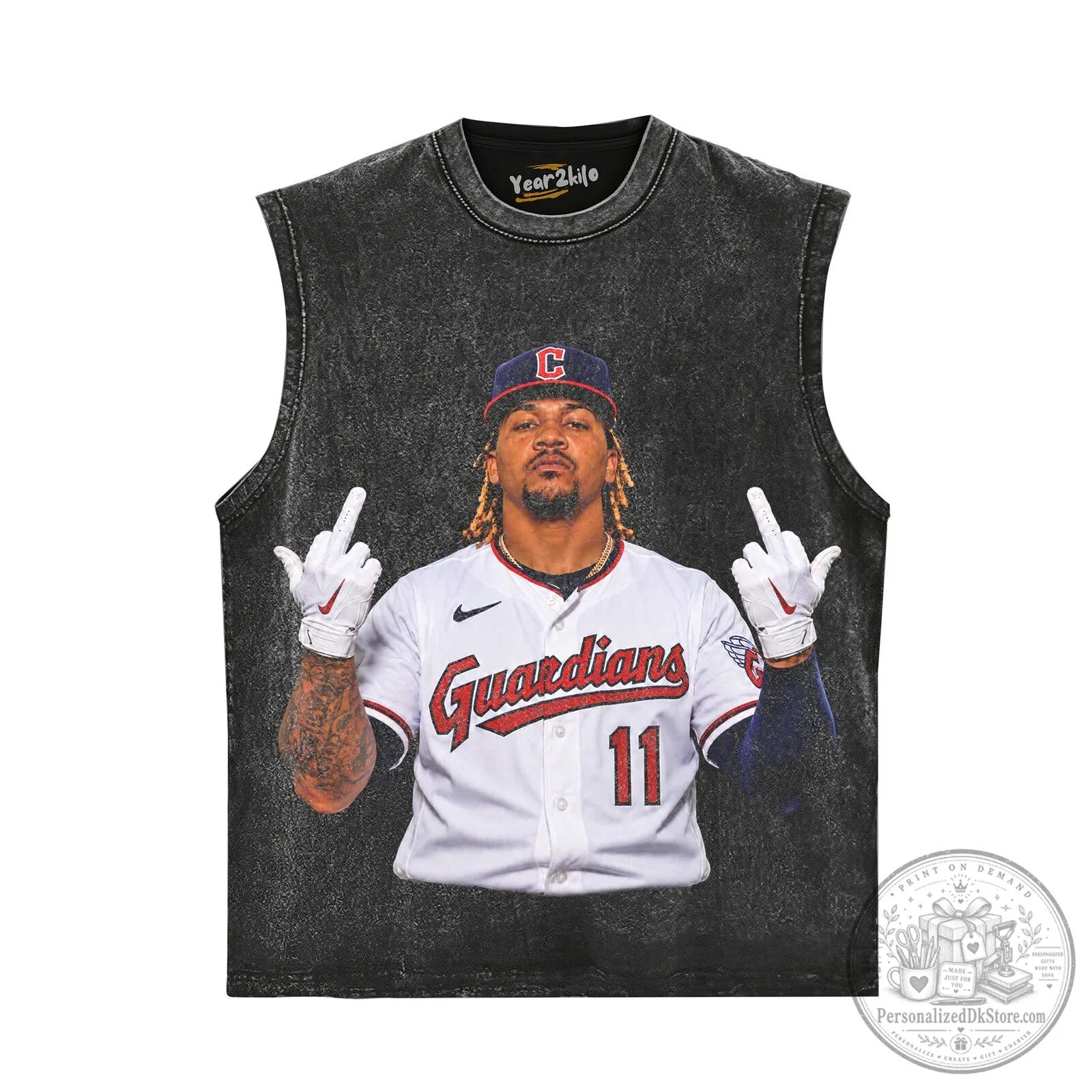 José Ramírez Cleveland Guardians Baseball Player Graphic Print Washed T-Shirt 11 José Ramírez Cleveland Guardians Baseball Player Graphic Print Washed T-Shirt