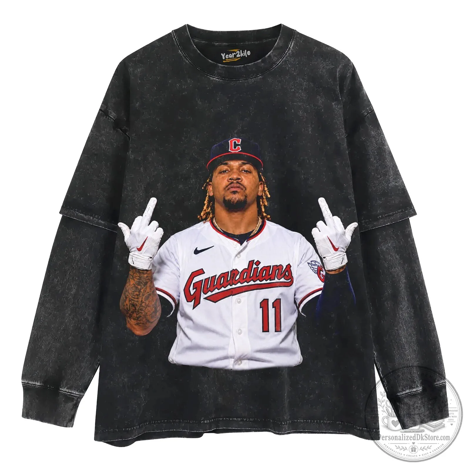 José Ramírez Cleveland Guardians Baseball Player Graphic Print Washed T-Shirt 12 José Ramírez Cleveland Guardians Baseball Player Graphic Print Washed T-Shirt