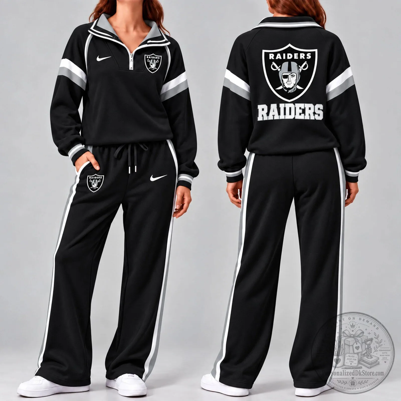 Quarter-Zip Pullover Sweatshirt for Las Vegas Raiders Fans