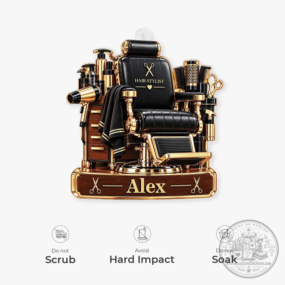 Personalized Hair Stylist Barber Chair Christmas Tree Ornament 10 Personalized Hair Stylist Barber Chair Christmas Tree Ornament