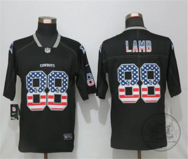 CeeDee Lamb Dallas Cowboys Black American Flag Number 88 Football Jersey