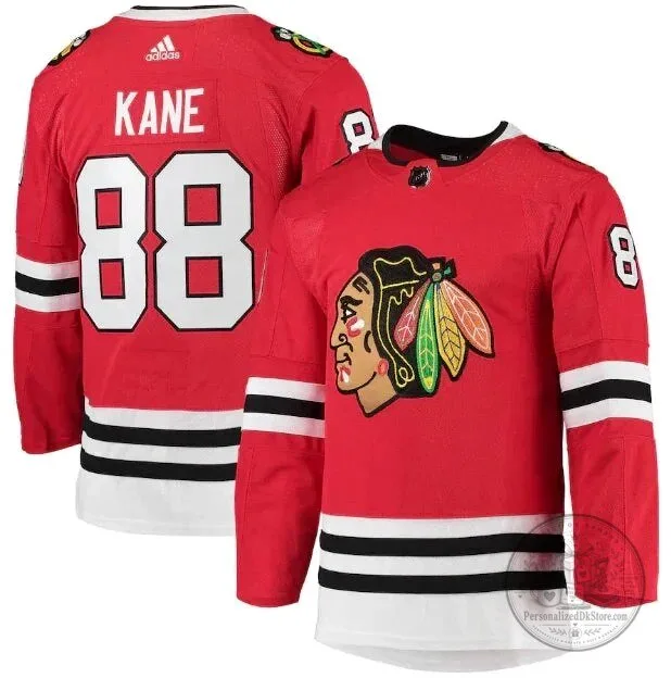 Chicago Blackhawks Patrick Kane Red Adidas Authentic Hockey Jersey