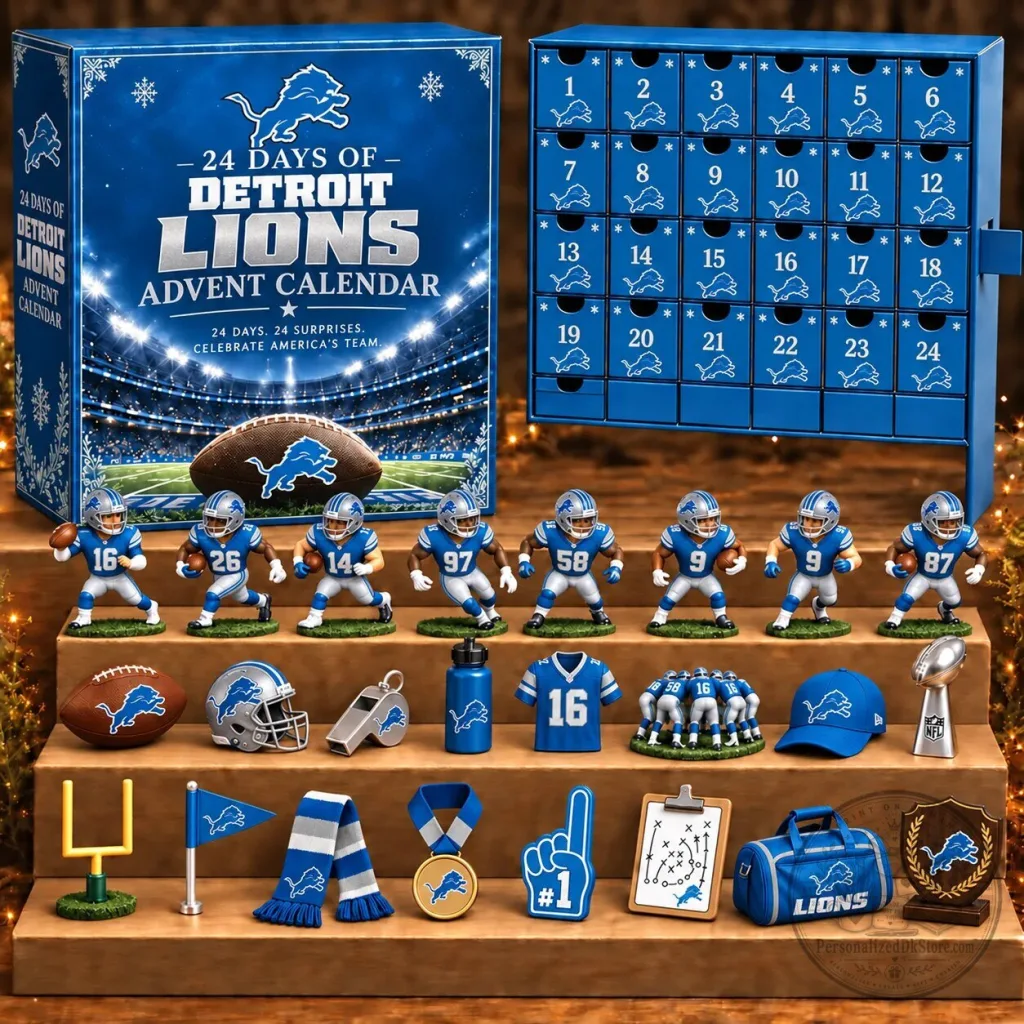 Detroit Lions 24 Days of Football Advent Calendar Blind Box 1 Detroit Lions 24 Days of Football Advent Calendar Blind Box