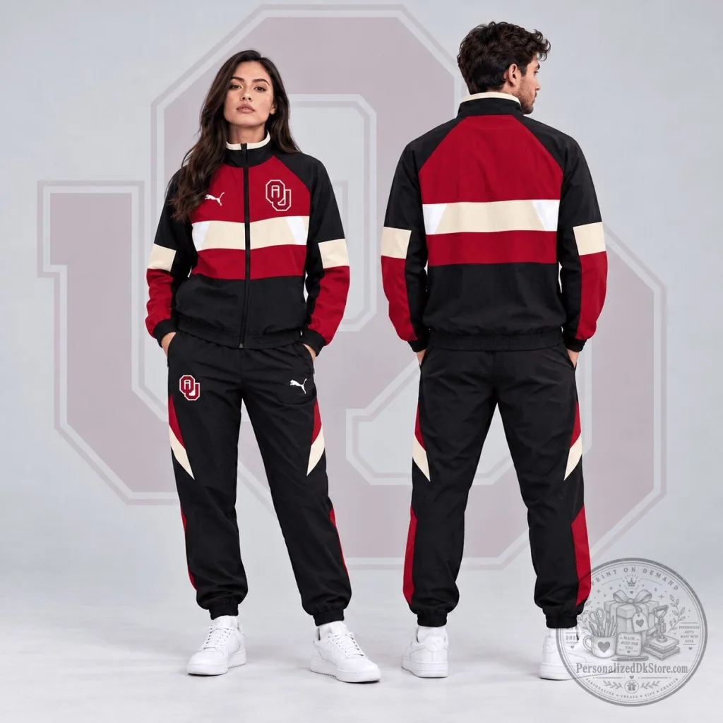 Oklahoma Sooners NCAA Colorblock Performance Tracksuit Jacket Oklahoma Sooners NCAA Colorblock Performance Tracksuit Jacket