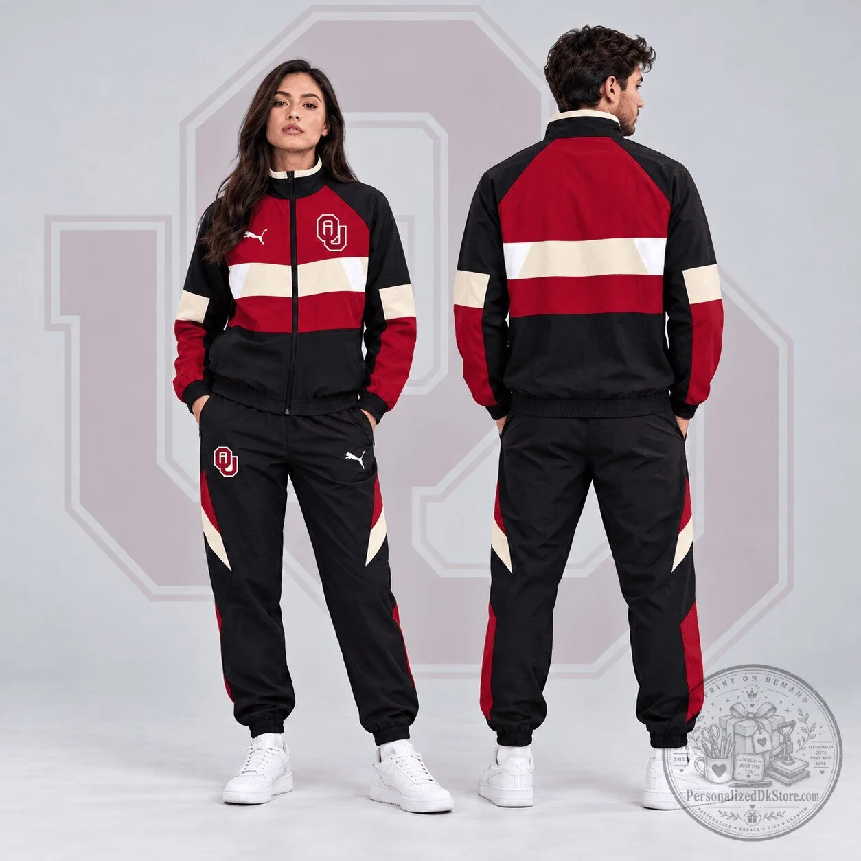 Oklahoma Sooners NCAA Colorblock Performance Tracksuit Jacket